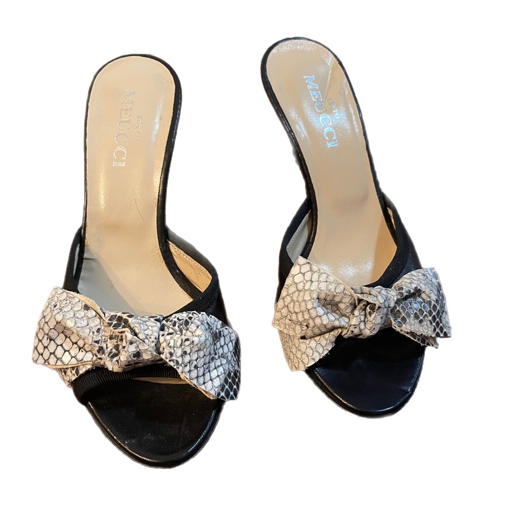 Sesto Meucci Black Leather Mules